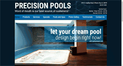 Desktop Screenshot of precisionpoolsinfo.com